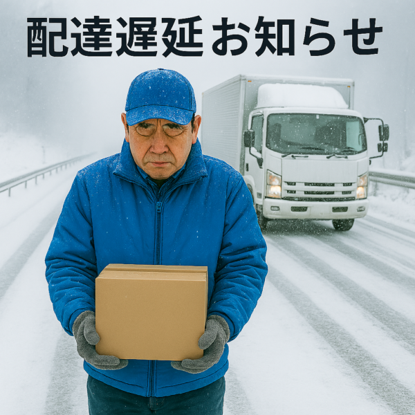 気象状況による配送遅延についてのご案内